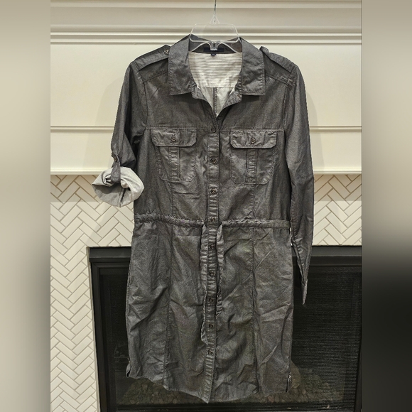 Gap LS Roll-Tab Shirt Dress, EUC, Size Medium - Picture 3 of 7